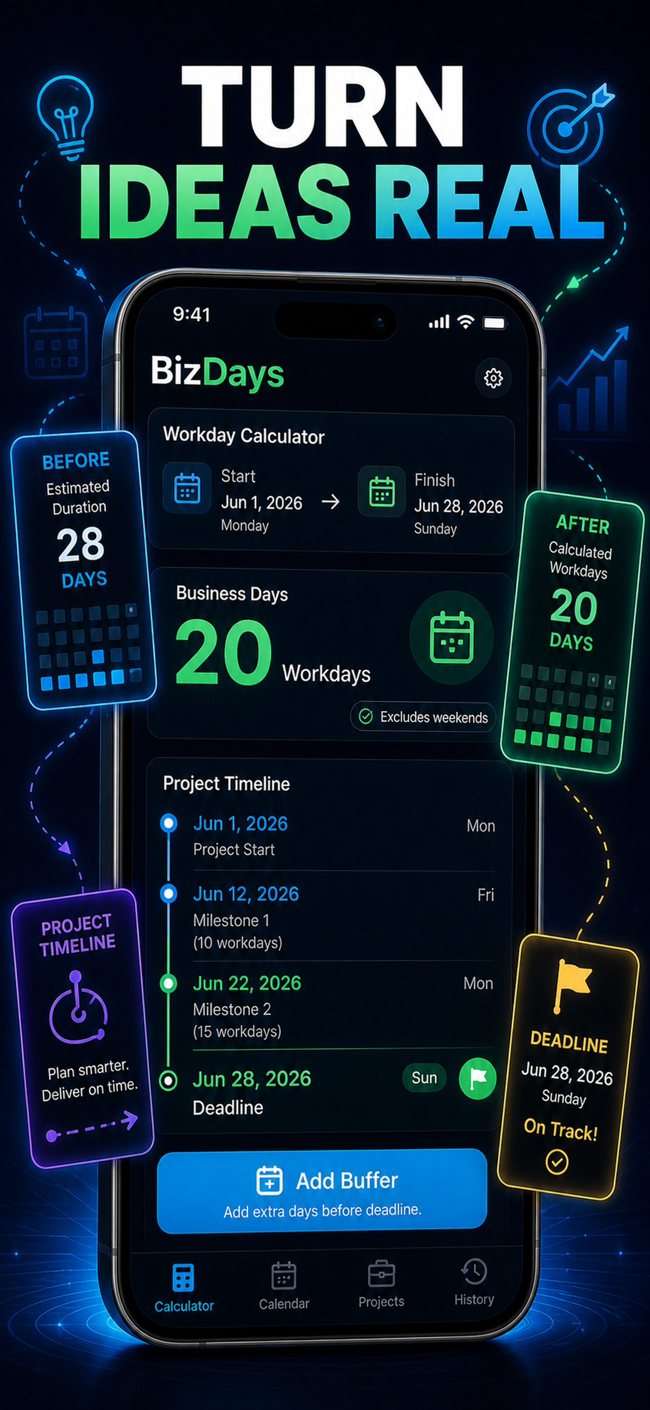 Workdays Calculator & Holidays screenshot 3