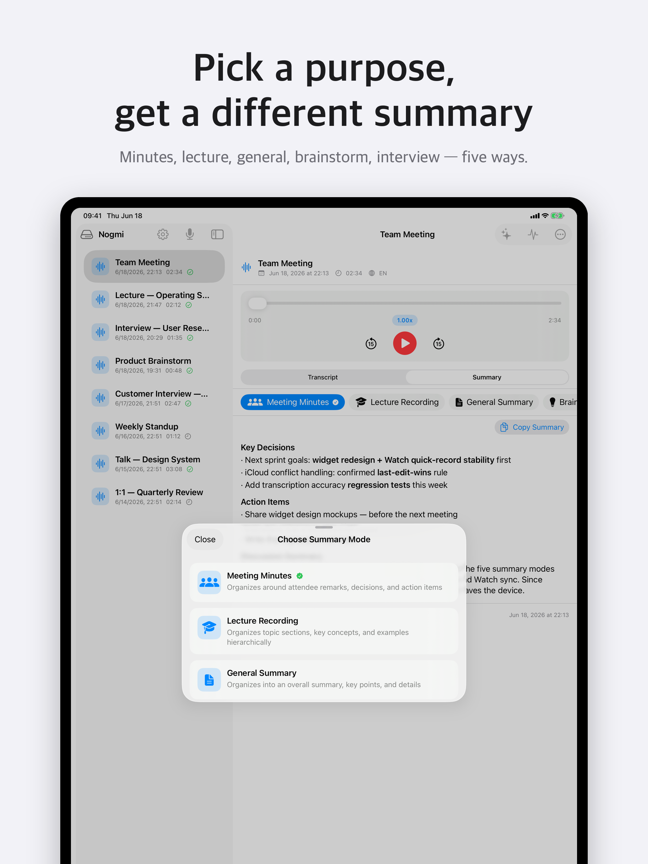 Nogmi: Record & Transcribe