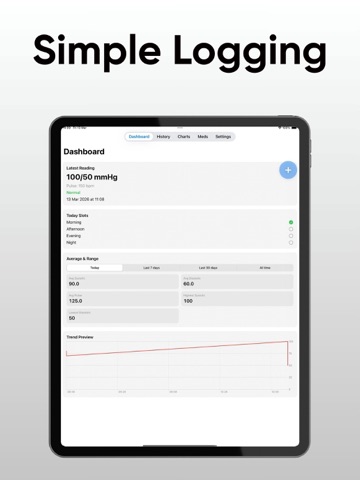 Heart Rate: Blood Pressure Log iPad screenshot