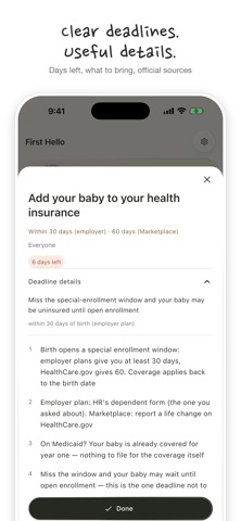 First Hello: New Dad Checklist Screenshot 5 of 6