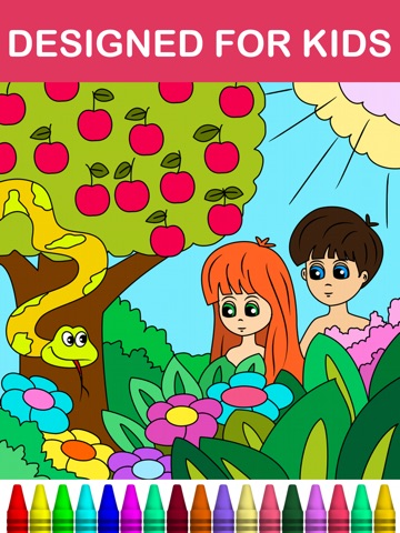 Bible Coloring Book for Kids iPad screenshot