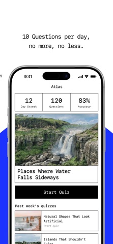 Atlas: Daily Geography Quiz iPhone screenshot