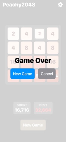 Peachy 2048 screenshot
