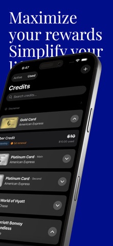 PerkyCredits: Credit Cards screenshot