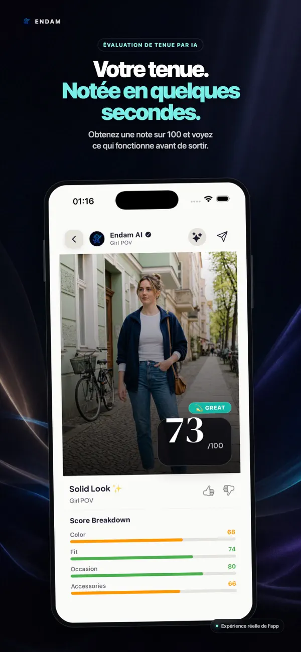 Screenshot #1 pour Endam - Noter Mon Outfit
