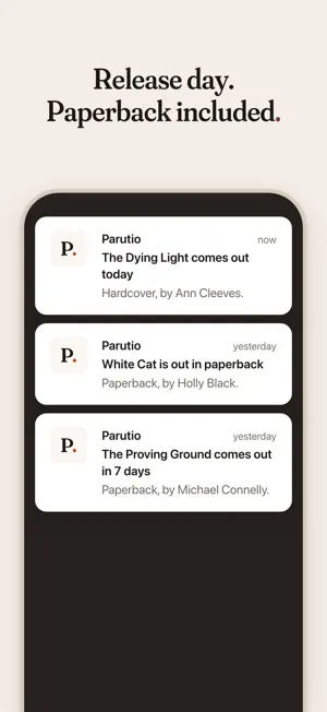Parutio: Book Release Tracker screenshot 2