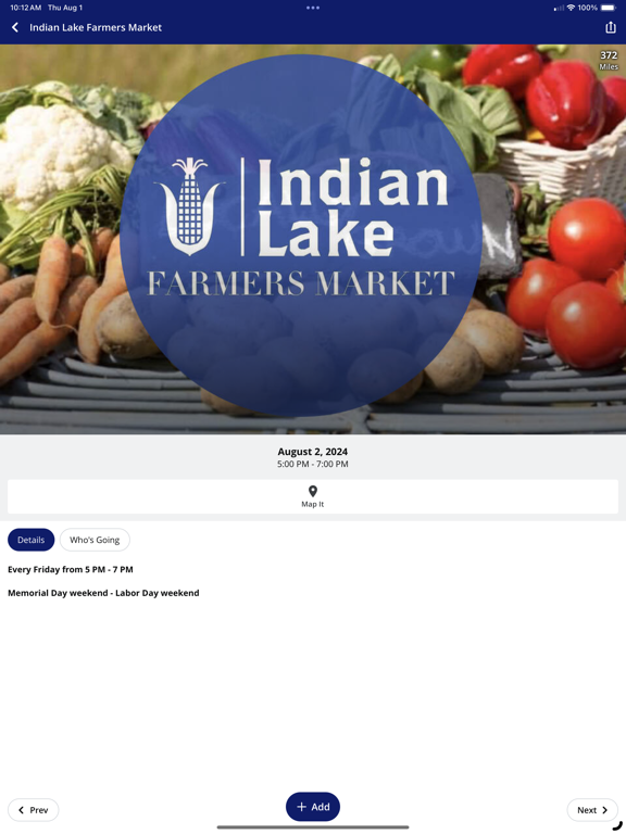 Indian Lake iPad screenshot 7 - Travel app