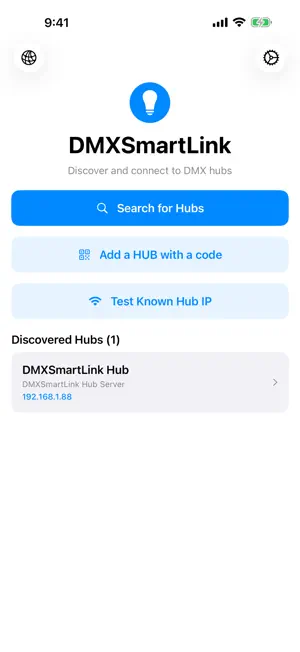 DMXSmartLink Hub screenshot 2