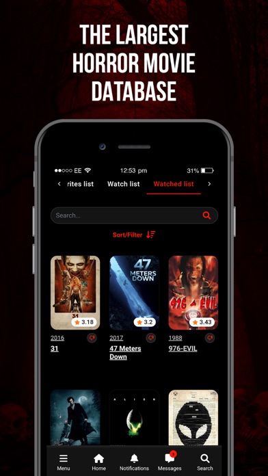 Slasher Horror Social Network Screenshot
