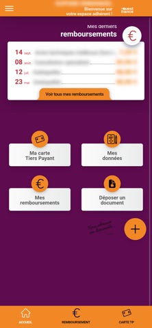 La Mutuelle d'Ouest-France iPhone screenshot