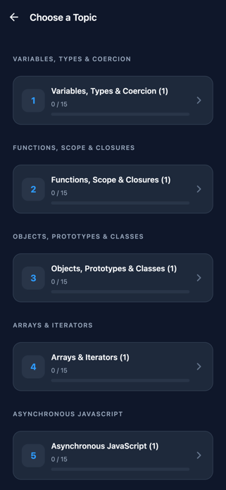 SF JavaScript Developer Prep Screenshot 2 of 6