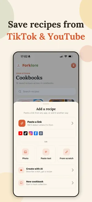 Forklore: Recipe Video Saver screenshot 1
