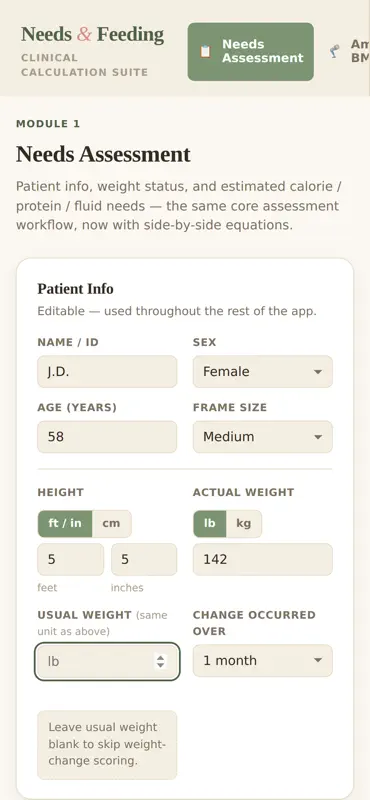 Needs & Feeding screenshot 1 of 3