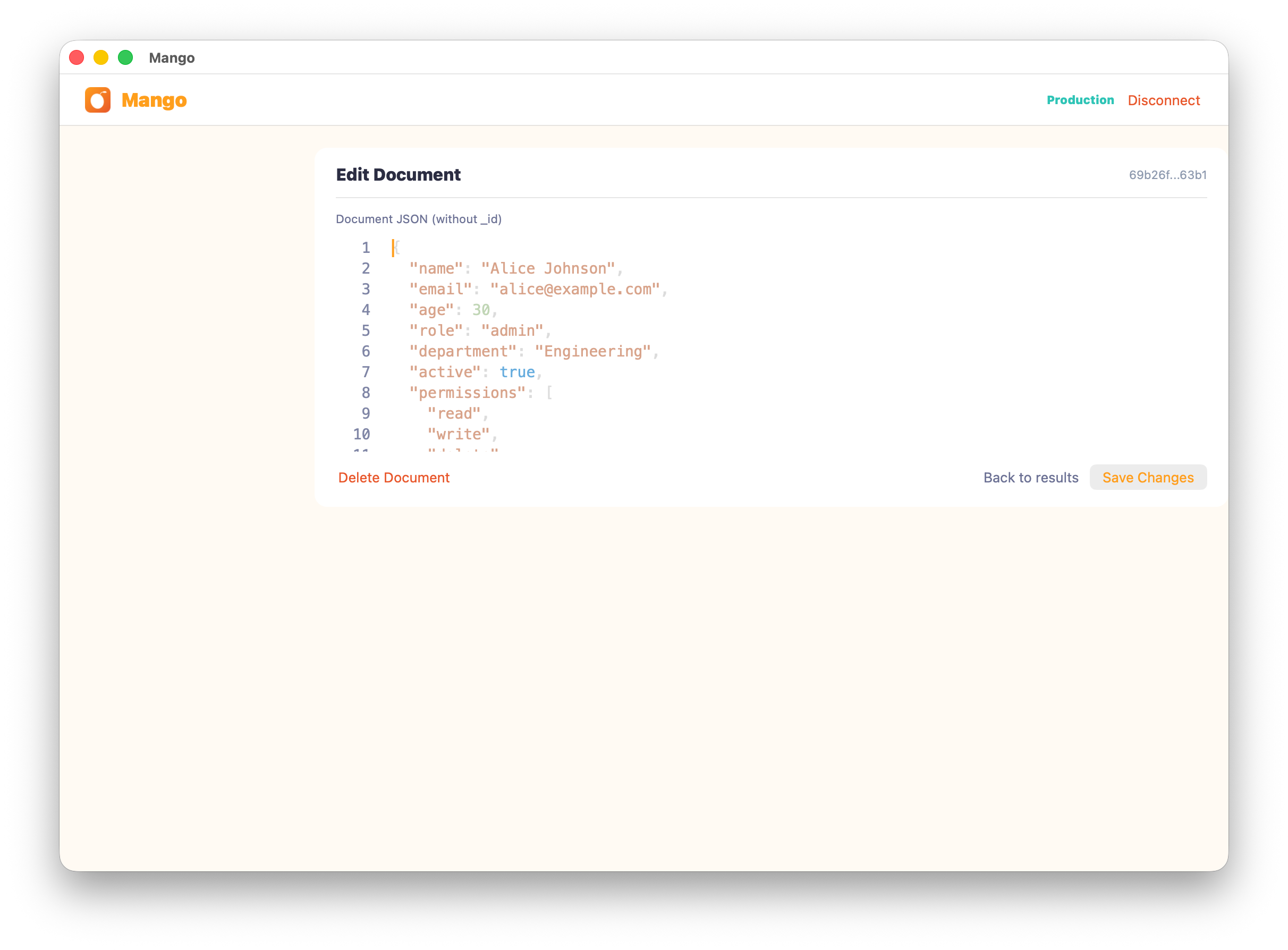 Mango — MongoDB Client