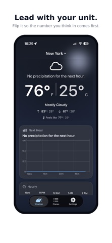 Parallel: Weather, Both Ways iPhone screenshot