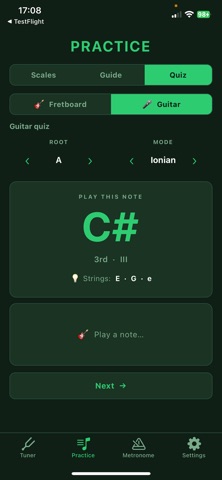 Guitar Tuner and Practice screenshot