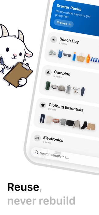 Packing List - PackGoat Screenshot 2 of 6