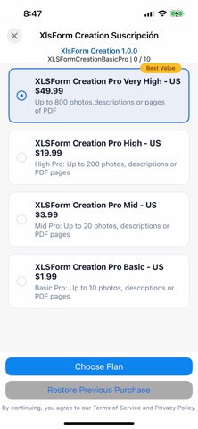 GIC XLSForm Creation Screenshot 5 of 5