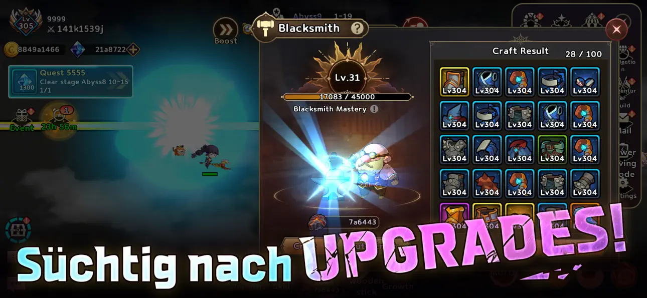 [Reinforced Wooden Stick Lv99] 99강화 나무몽둥이 : 키우기 iOS Mod IPA screenshot 2 - iOS game interface