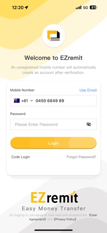 EZRemit Screenshot 1 of 5