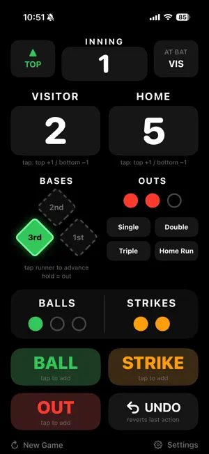 Bleacher Scorekeeper screenshot 2