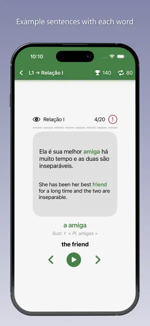Learn Portuguese - Bilinguae screenshot 4