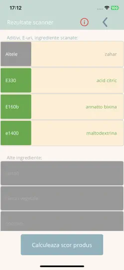 Captura de pantalla de Ce Mănânc en iPhone 2
