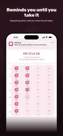 Lady Pill Reminder iPhone screenshot