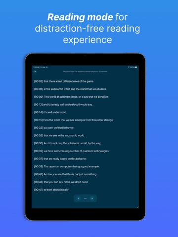 Transcribe Audio to Text VOXI iPad screenshot