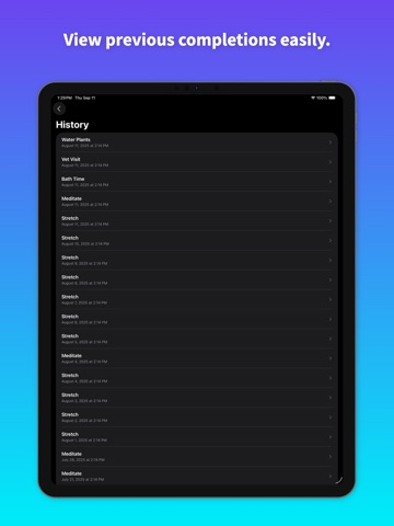 Repeaters: Track Repeat Todos iPad screenshot