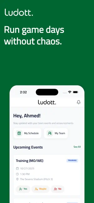 Ludott: Sports Team Management screenshot 1