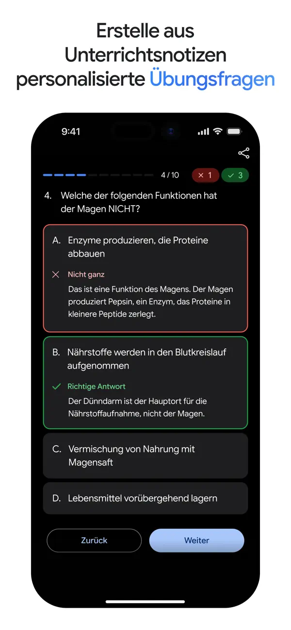 Google Gemini iPhone App Screenshot 5 – Produktivität