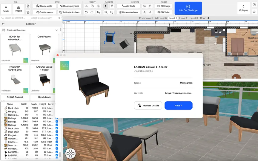 Capture d'écran de Sweet Home 3D Deco Maison sur iPhone 5