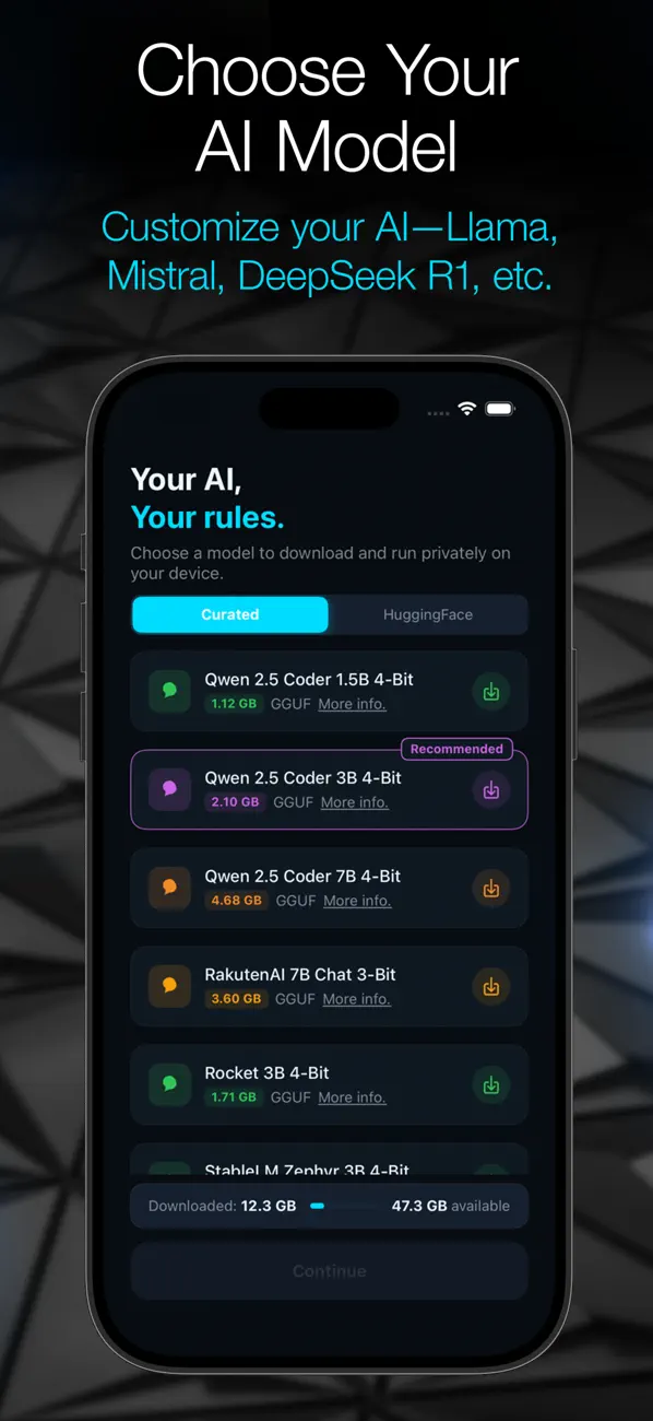 Screenshot #3 pour Local LLM: Private Secure Chat