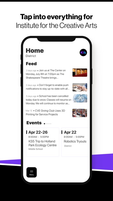 Institute for Creative Arts Screenshot