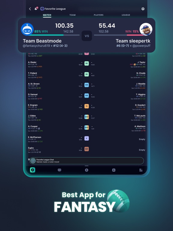 Sleeper Sports iPad screenshot