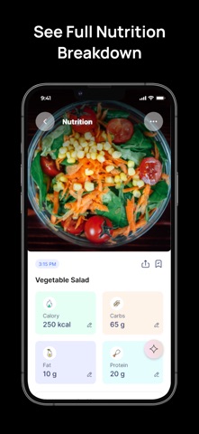 CalCounts–AI Food Scanner iPhone screenshot