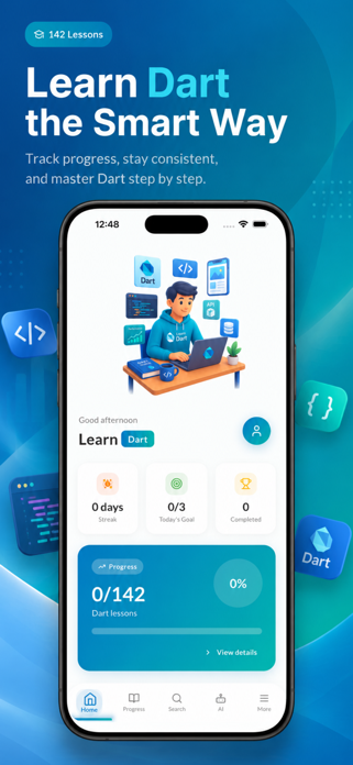 Learn Dart: Code & Flutter Screenshot 1 of 10