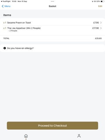 Thai Jaa Takeaway iPad screenshot