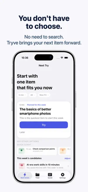 Tryve - Bookmarks into Action screenshot 2