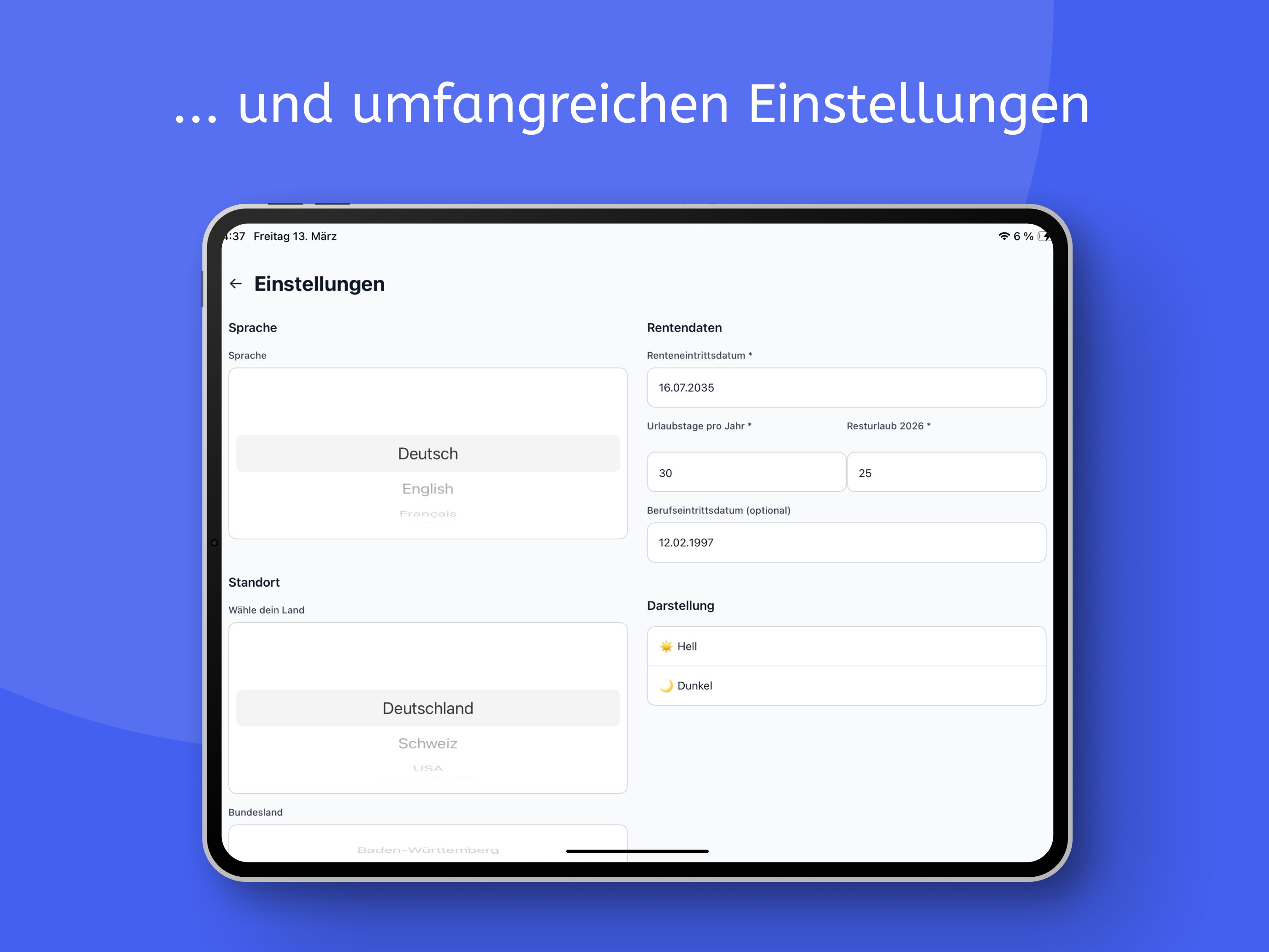 RentenTracker – Dein Countdown