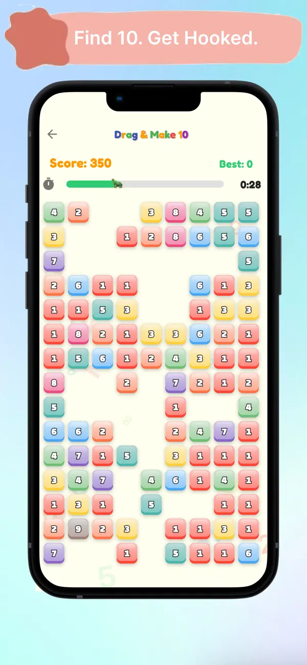 Screenshot #2 pour Make 10 - Number Block Puzzle