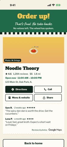 Spinner for Dinner screenshot 4