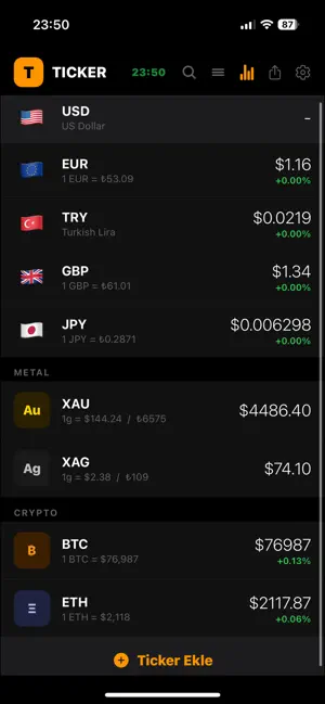 TICKER - CURRENCY & CRYPTO screenshot 1