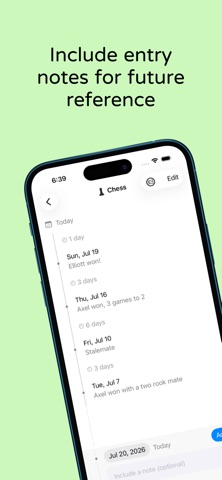 Diddit: Shareable Logbook iPhone screenshot