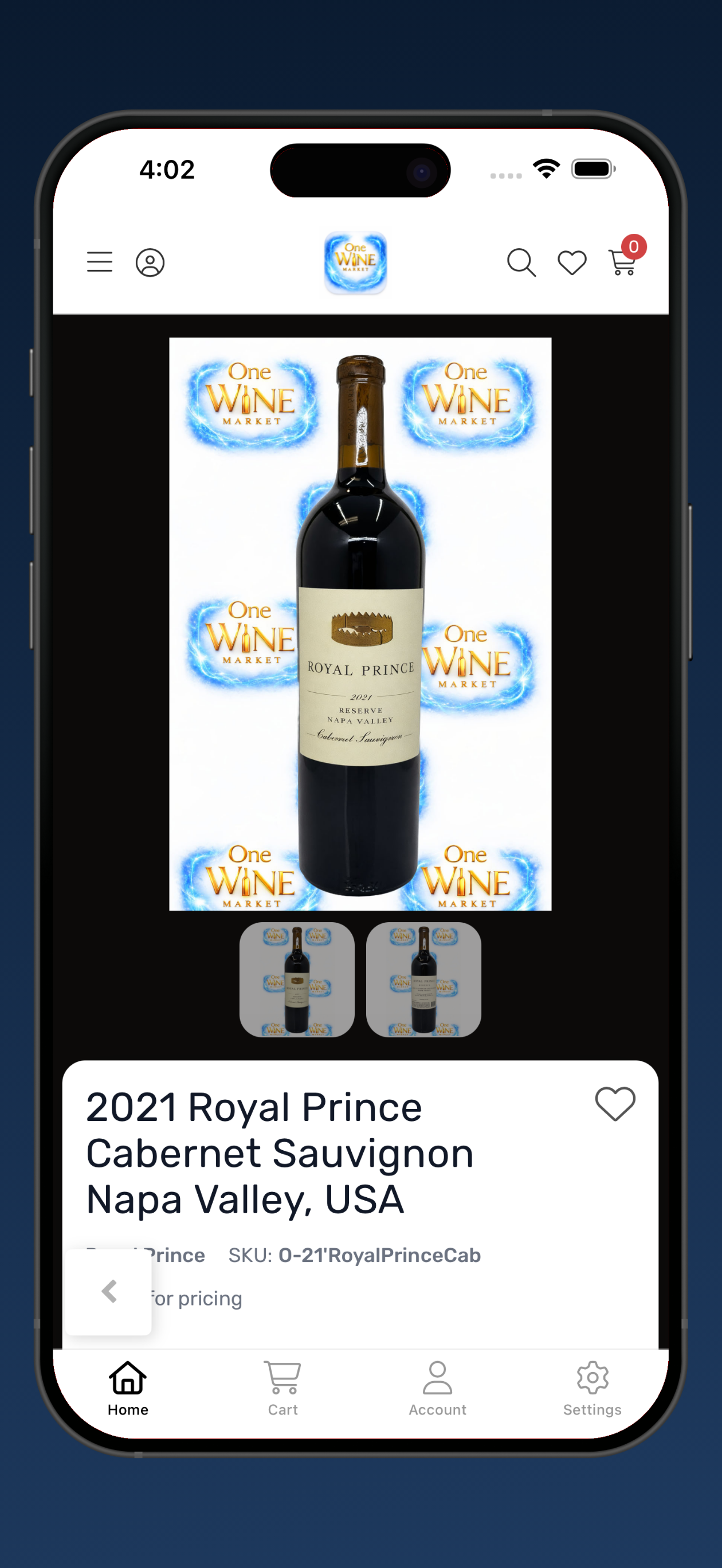 OneWineMarket App screenshot 2
