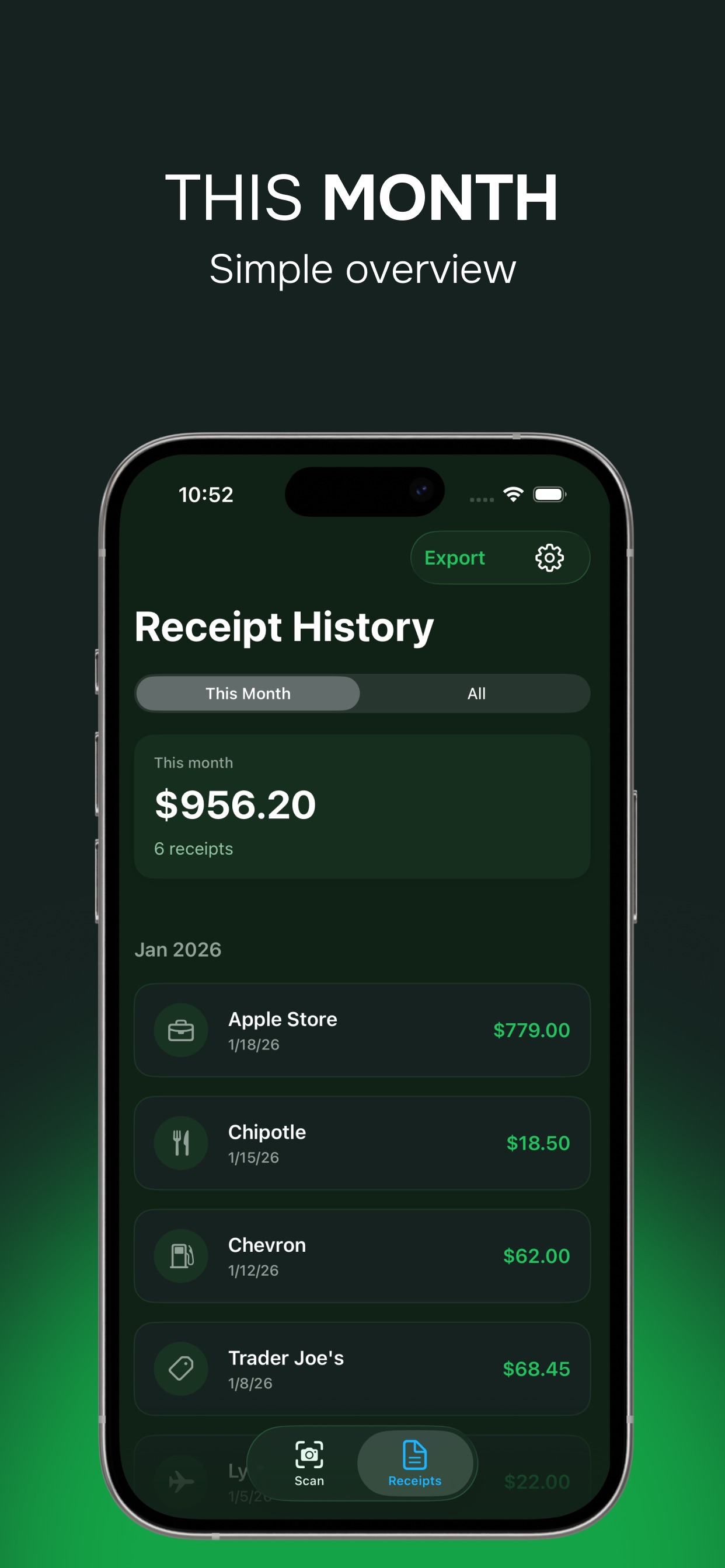 Receipt Scanner – Tax Export screenshot 4