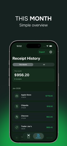 Receipt Scanner – Tax Export screenshot
