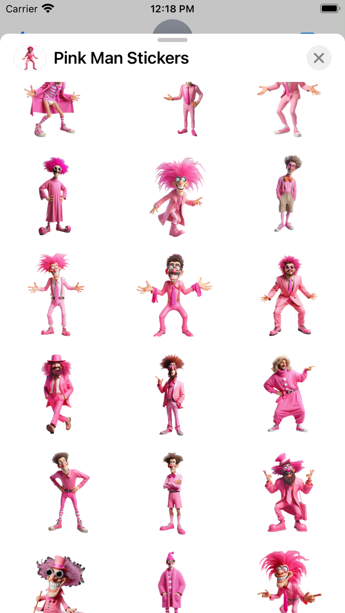 Pink Man Stickers
