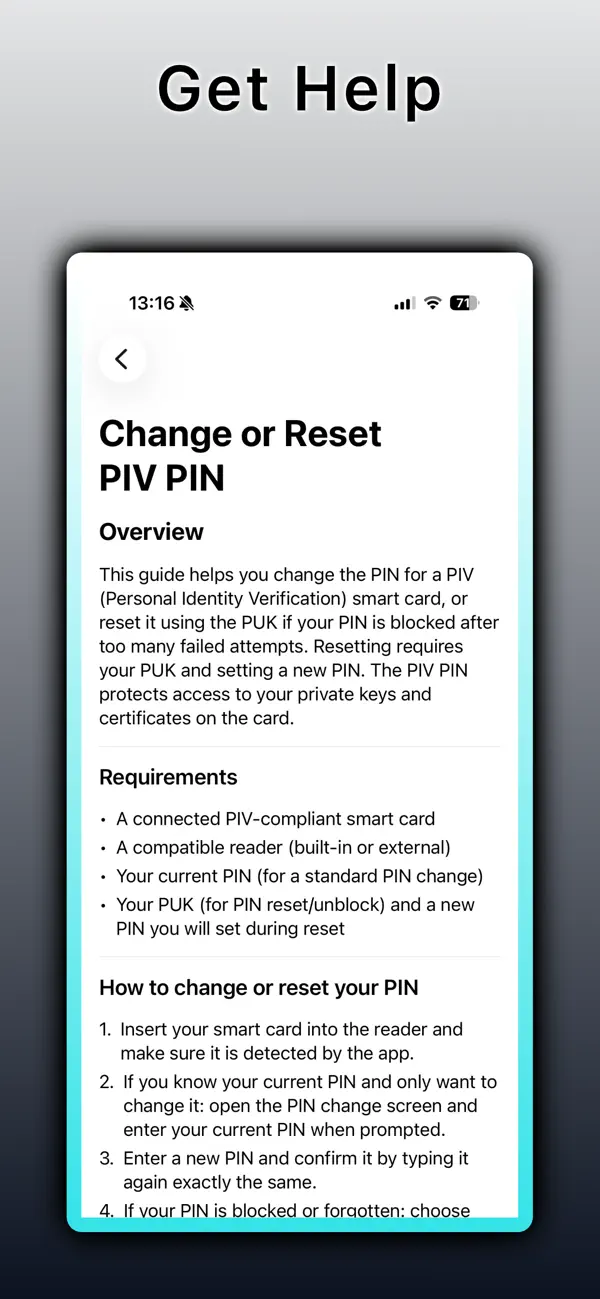 Screenshot #3 pour PIV PIN Manager